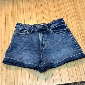 So size 9 cuffed denim shorts. High rise. Mom shorts. NWOT.